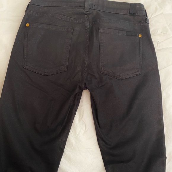 7 For All Mankind Wax Coated Skinny Jeans!! Size:27 - Picture 9 of 14